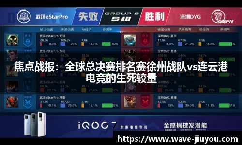 焦点战报：全球总决赛排名赛徐州战队vs连云港电竞的生死较量